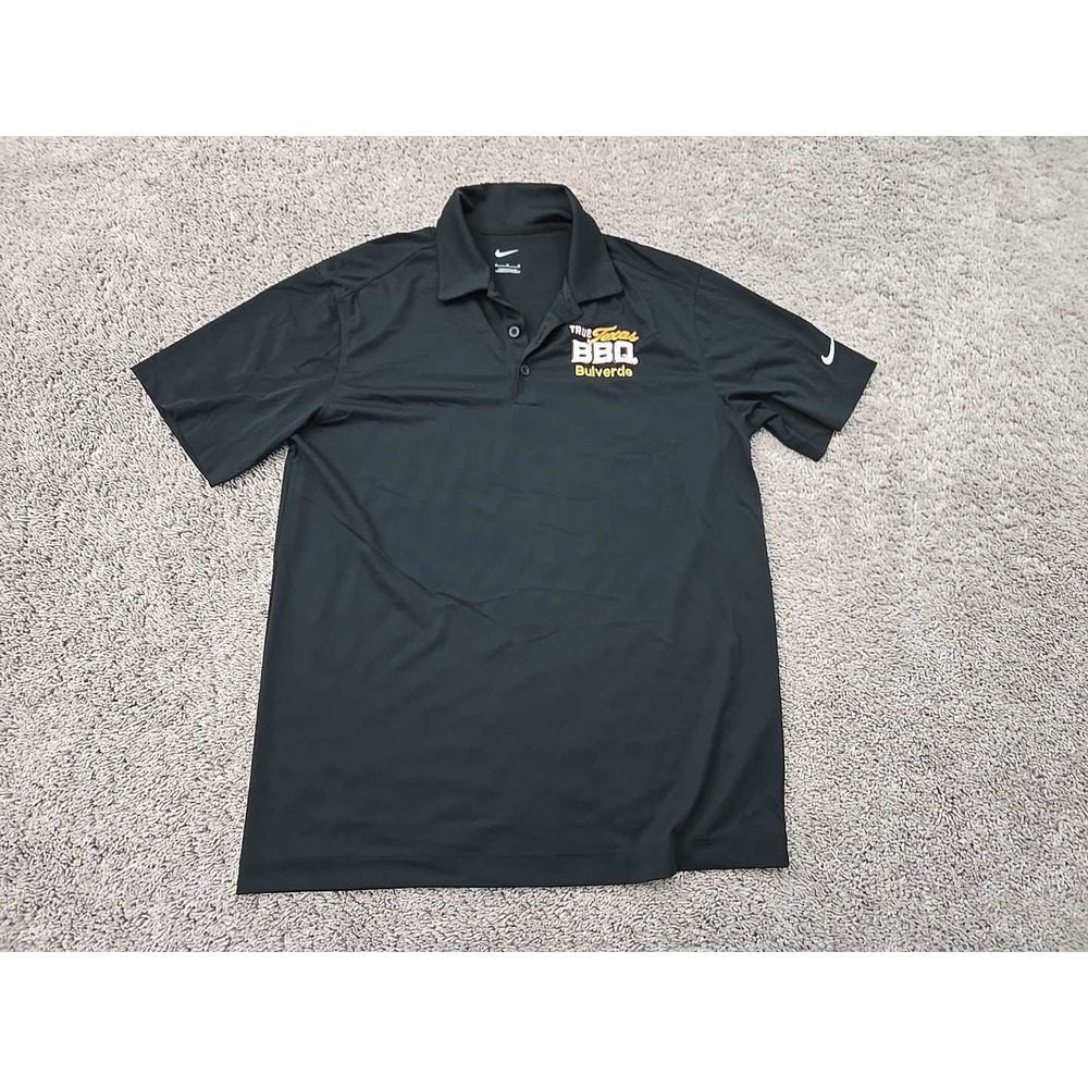 True Texas BBQ Bulverde Polo‎ Shirt Mens M Short Sleeve Nike Employee Uniform